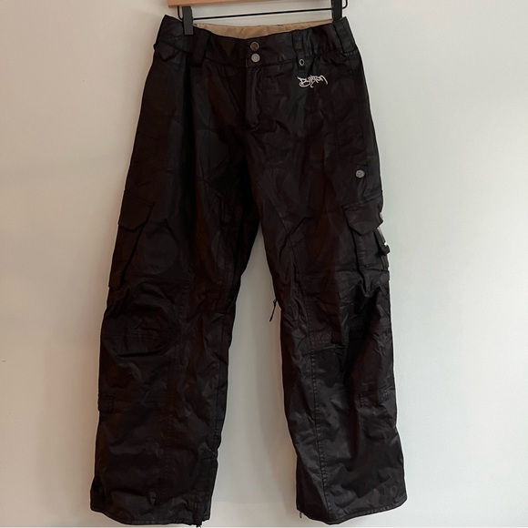 Burton Womens Stow Cargo Snowboard Ski Pants Black Size XS Waterproof - Picture 1 of 14
